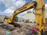 Back corner of used Komatsu,Used Komatsu Excavator in yardvvvv,Side of used Excavator,Back of used Komatsu Excavator